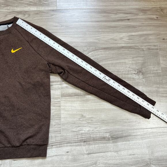 Nike Dri-Fit Dry Women's Long Sleeve Training Top Dark Obsidian/Heather Brown S - Picture 8 of 11